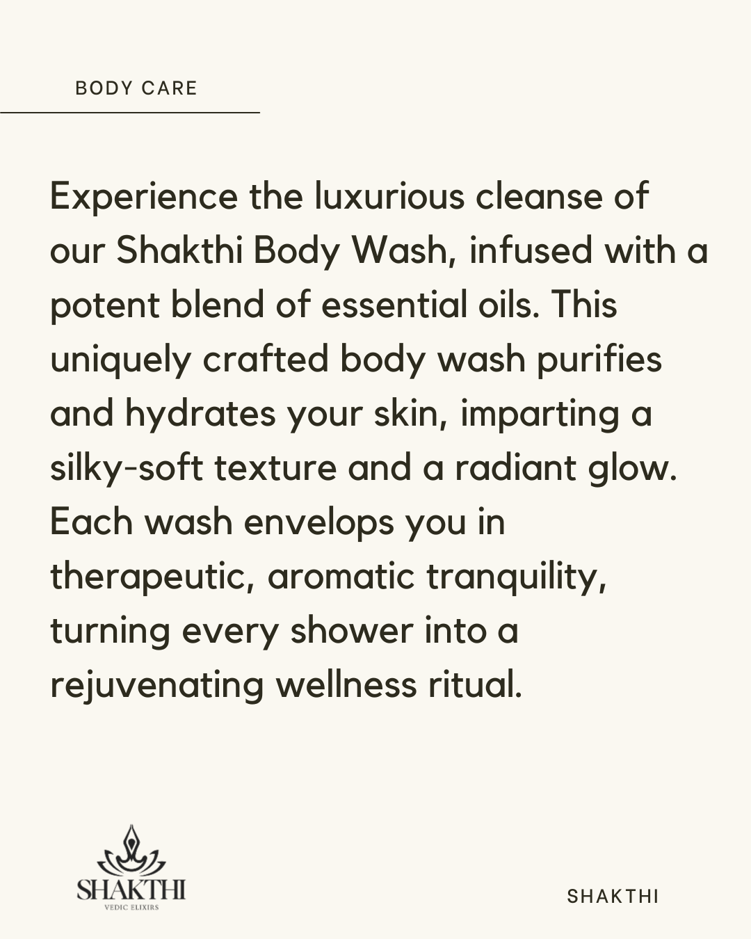 Shakthi Vedic Elixir Body Wash