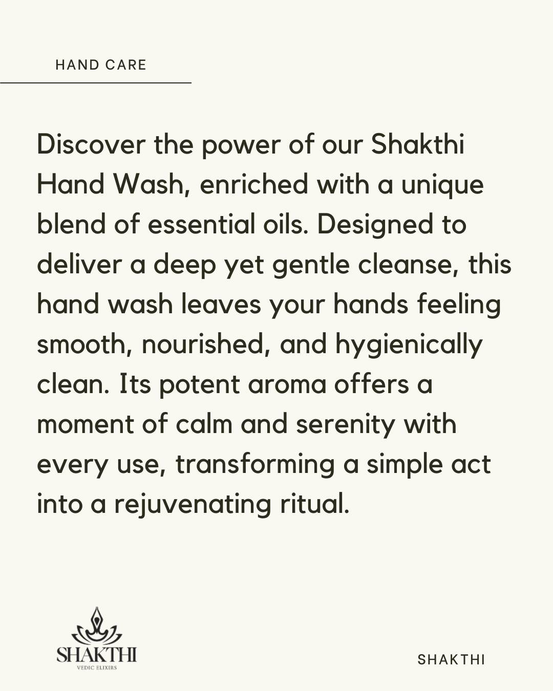Shakthi Vedic Elixir Hand Wash
